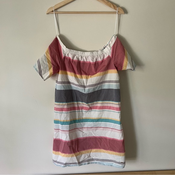 Tommy Hilfiger Womens Striped Off Shoulder Shift Dress - Picture 6 of 13